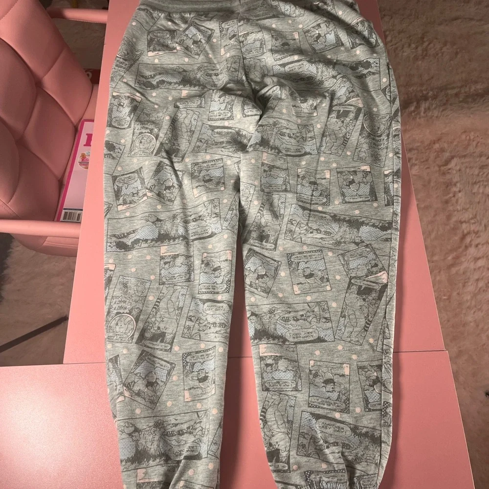 Disney‎ Winnie The Pooh pajama jogger sleep lounge pants Size small 4-6 in grey